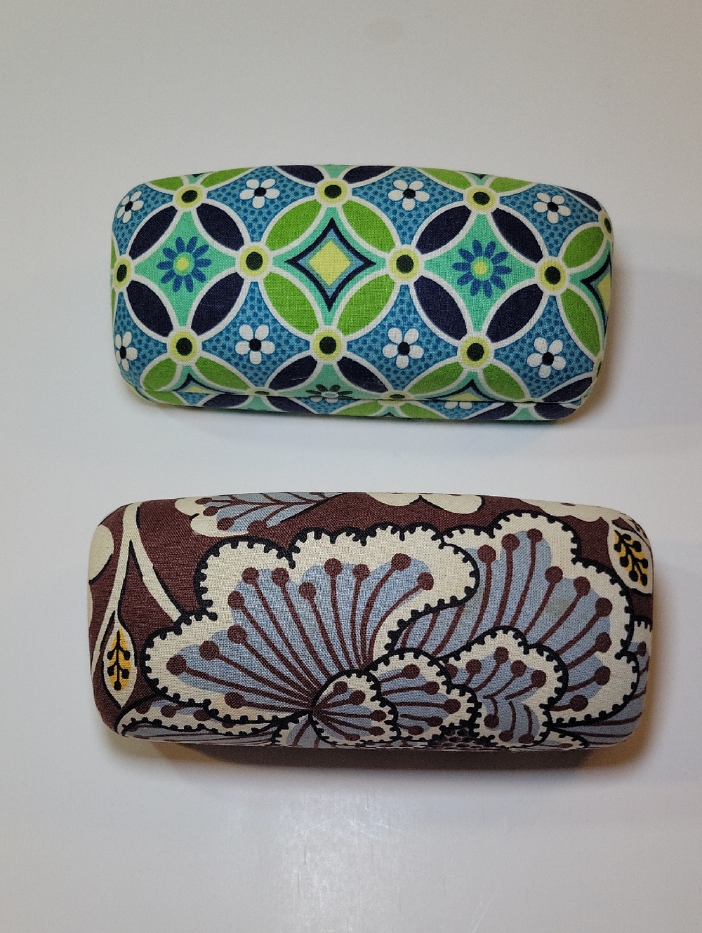 Set of 2 Vera Bradley Eyeglass Cases Daisy and Slate Bloom Designs